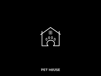 pet house logo concept animal branding logo pet simple vector