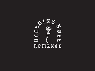 bleeding rose romance (Not for sale) branding design knife logo outline rose simple