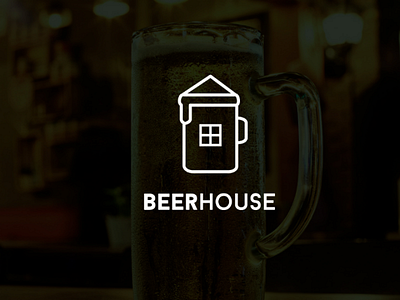 Beerhouse logo bar beerhouse beverage drink logo modern outline simple