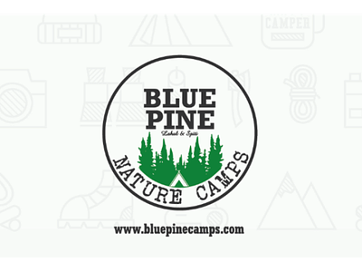 Business Card Front Side (Blue Pine Camps) adobe illustrator business card graphic design