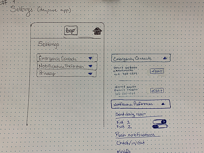 Daily UI #7 sketch challenge