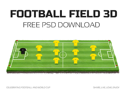Football Field 3D 3d field football free freebie soccer