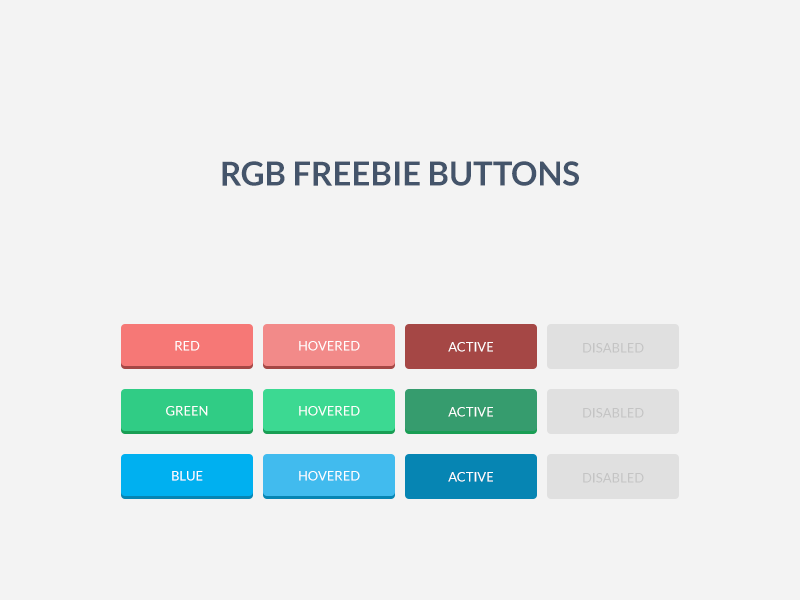 RGB Freebie Buttons buttons ui rgb buttons freebie free