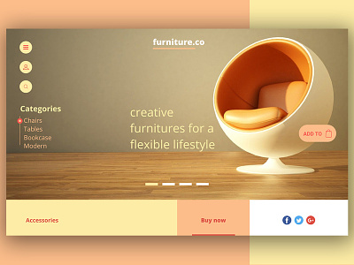Furniture.co Landing page app design illustration traveling ui uidesign ux uxdesign web website