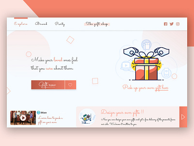 The Gift Shop landing page concept