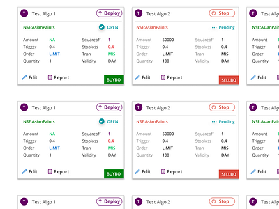 Algo Schedule Page