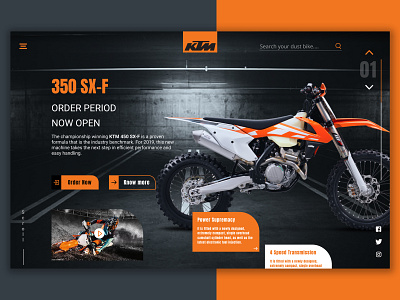 Landing Page for KTM adobe adobexd app design figma landingpage landingpagedesign photoshop ui ui ux uidesign uxdesign web