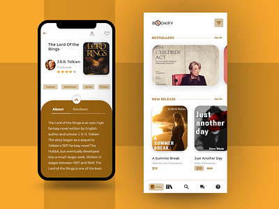 App Concept For Ebook Reader called Bookify adobe adobexd app book app design ebook ebook design photoshop reader app ui ui ux uidesign uxdesign