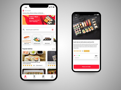 Sushi Restaurant App concept app challenge concept restaurant sushi uplabs