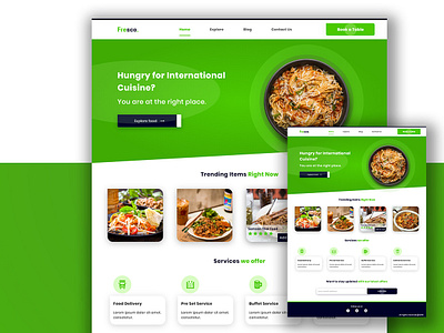 Fresco. Restaurant Website adobe adobexd bookings design photoshop restaurants ui uidesign web