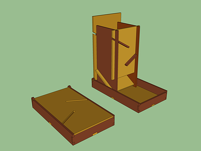 Dice Tower Mach 4 3d box game sketchup toy wood