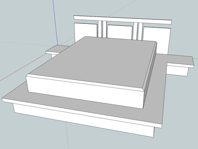 Platform Bed 1 3d bed furniture sketchup