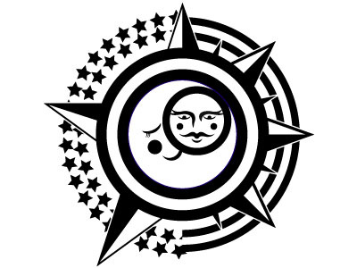 Moon and Sun Mandala Tattoo Design