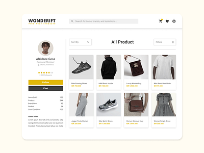 Preloved E-Commerce - UI Exploration