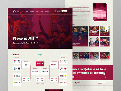 World Cup Qatar 2022 - Landing Page app branding clean design football hero landing page live score section sport ui ux web web design world cup