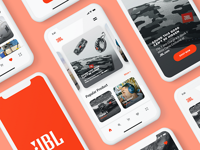 #Exploration - JBL App Design app appdesign appdesigner branding clean design ecommerce finance flat hello dribbble icon logo minimal shopping shopping app ui ux