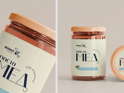 Design of honey products branding design graphic design