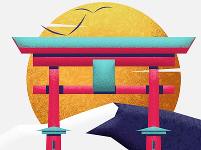 Torii adobe aftereffects adobe illustrator design illustration illustrator japan torii vector