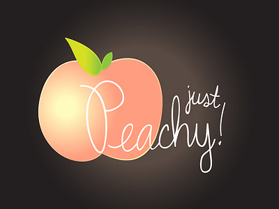 just peachy gradient hand lettering illustration peach peachy