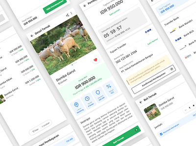 Manawa - Mobile Livestock Investment Platform account android app bank clean design flutter green investment ios livestock minimal mobile mockup money soft ui ux