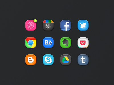 Rebound Icons (PSD) freebie icons psd rebound social web