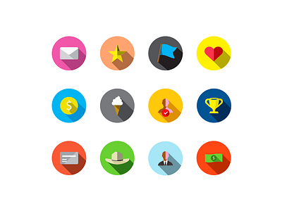 Guava Reward Icons / Free Ai Illustrator File ai badges flat freebie icons illustrator psd reward icons