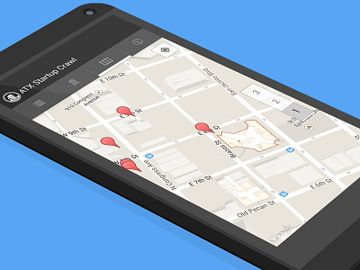 ATX Startup Crawl App android app atx startup crawl check in event geolocation list map ui