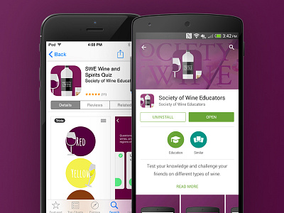 SWE Wine Quiz App [Android] android app design game mobile quiz trivia ui ux wine