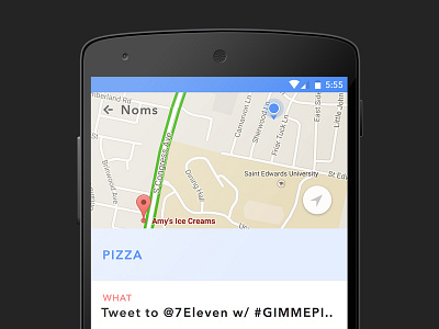 SXSW Free Noms (Android) android details google map material design