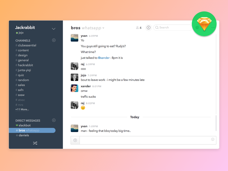 slack download conversation