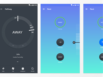 Nest Material Design [Sketch File] free sketch file internet of things iot material design nest sketch freebie thermostat