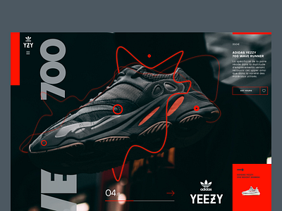 Concept landing page Yezzy Wave Runner 700