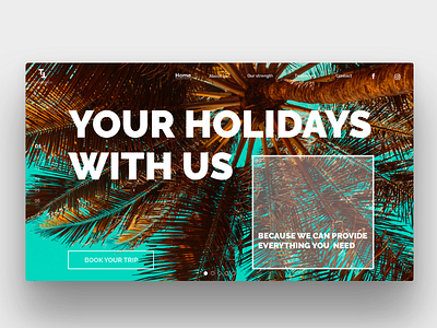 Landing page concept tailored trip