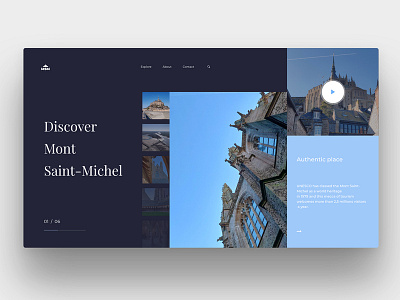 Mont-Saint-Michel architechture concept designer landing page ui uidesign webdesign website concept