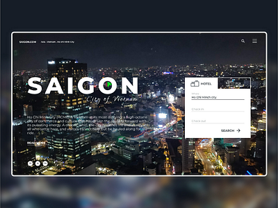 Ho Chi Minh City concept landing page ui ui design ux vietnam webdesigner