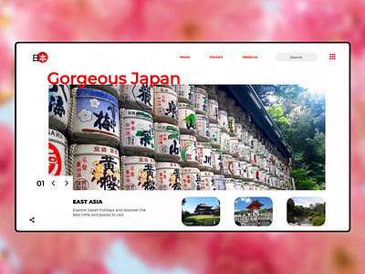 Japan Trip concept design designer landing page ui uidesign ux ui ux web webdesign website concept