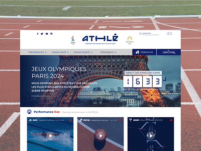 Website Refont : Athlétisme France landing page