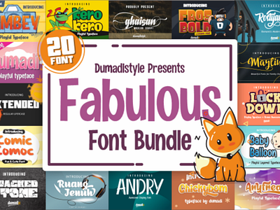 FABULOUS FONT BUNDLE discount dumadistyle font fontbundle2020