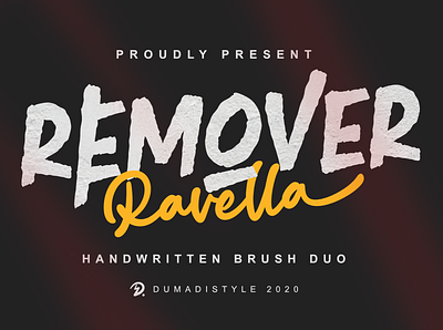 Remover animation app branding brush font handmade illustration logo newfont typography ui vector web