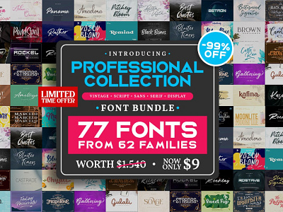 Download Professional Collection Font Bundle Bundles By Dumadistyle On Dribbble