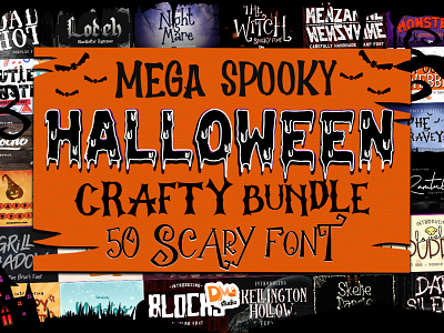 Mega Spooky Halloween Crafty Bundle font font2020 halloween