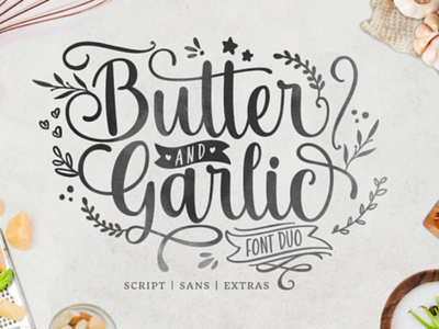 Butter and Garlic bestfont duo font