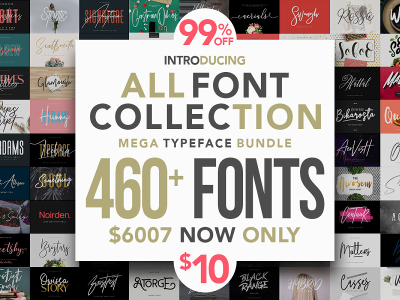 All Fonts Collection Mega Typeface Bundle Bundles By Dumadistyle On 