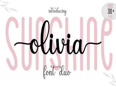 Shunsine Olivia font fontdesign trendingfont