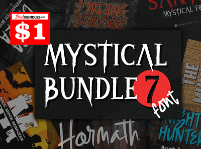Mystical Bundle $1 $1 blackfriday branding design font font awesome font free fontfordesign fontforge handmade newfont typography ultimate $1