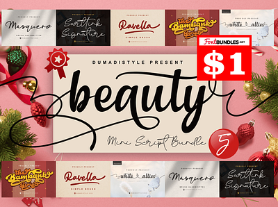 Beauty Bundels $1 animation blackfriday bold branding design font handmade logo newfont typography