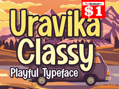 Uravika Classy $1 animation app blackfriday bold branding design font handmade logo newfont typography ultimate$1 web