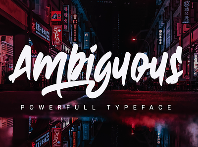 Ambiguous animation app bold branding covid19 design font handmade logo newfont typography web