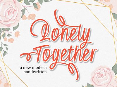 Lonely Together animation app bold branding design font handmade logo newfont typography