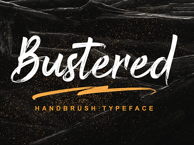 Bustered - Handbrush Typeface animation app bold branding covid19 design font handmade logo newfont typography web